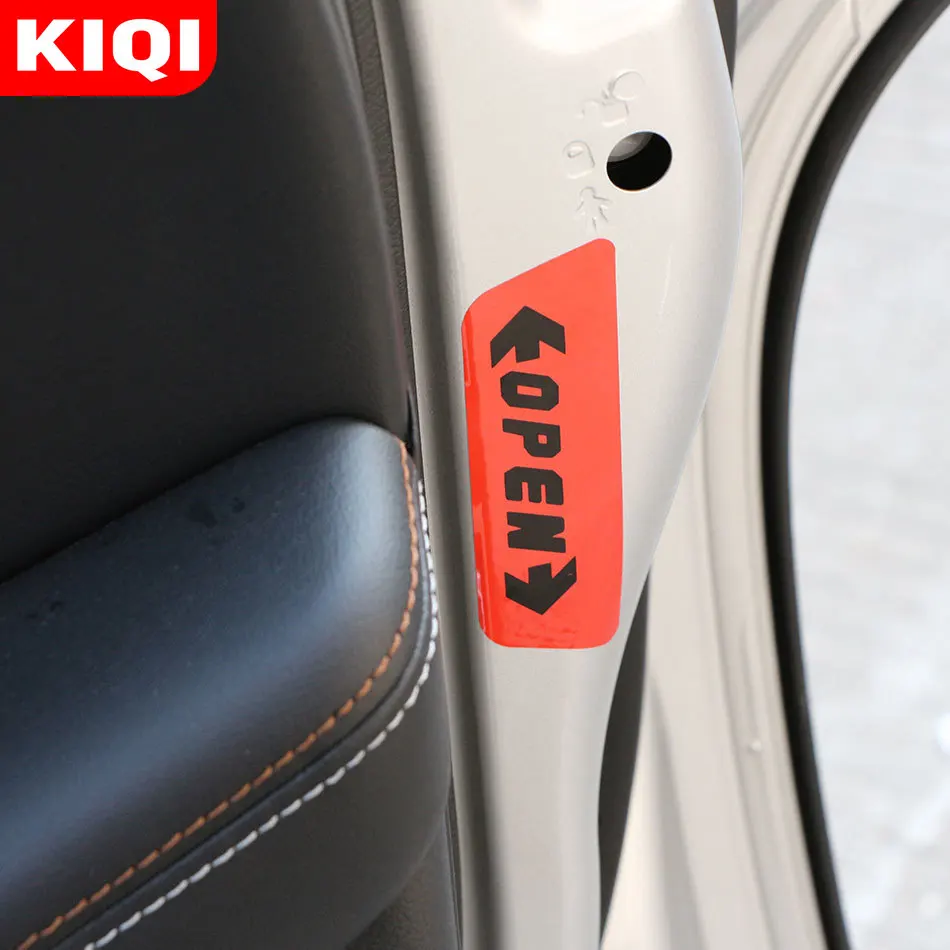 Car-styling Car Door Open Sticker Auto Stickers Reflective Safety Car Door Opening Warning Safety Tips Decals Adesivo Sticker