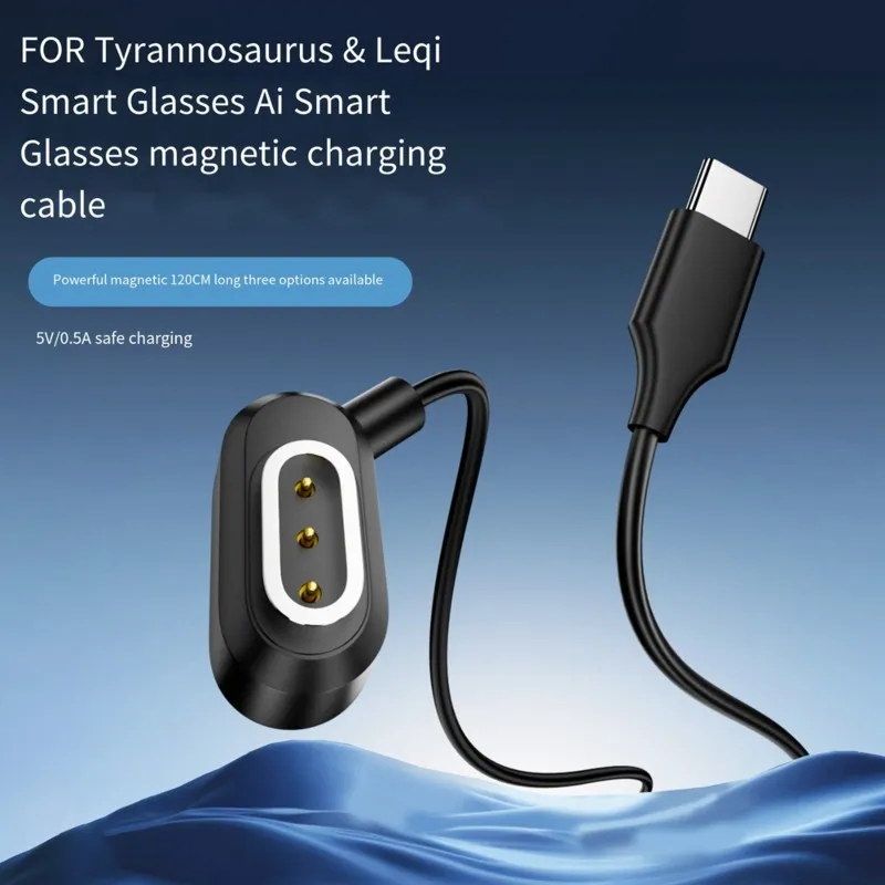 【HOT A69Z!】Type-C Magnetic Charging Cable-Extended Length(120Cm) For Rokid Glasses AI Glasses Charger