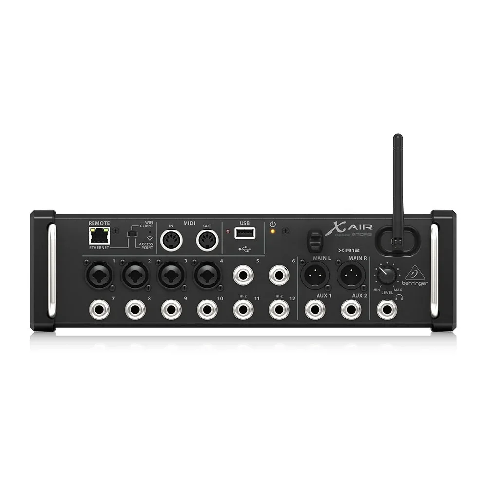 

Behringer X AIR XR12 Digital Mixer 12-Channel Pa Systems Mini Rack Mixer With Integrated Wi-Fi Router & Midas Preamps