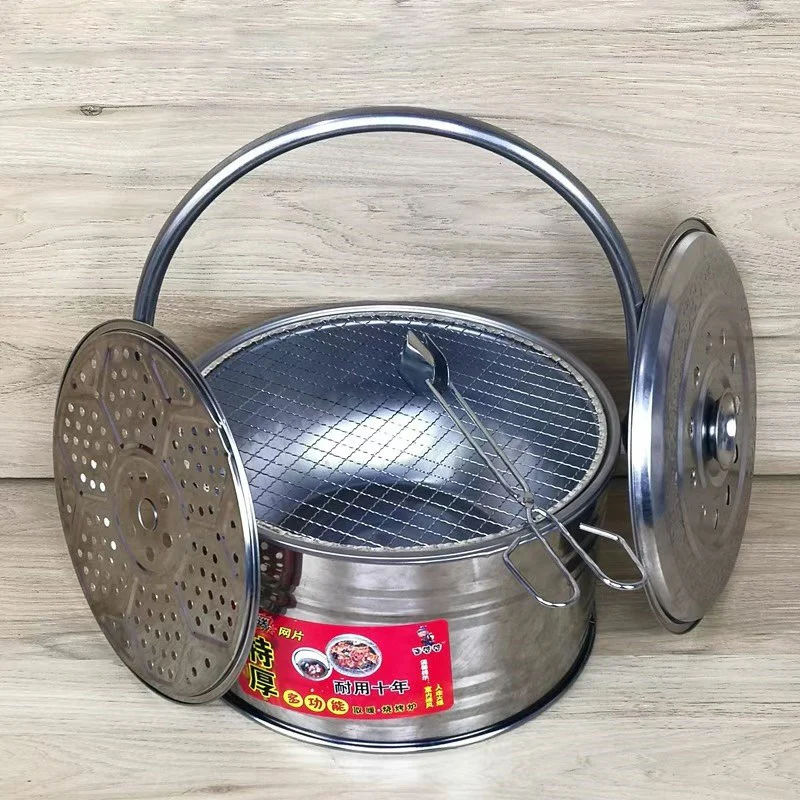 Stainless Steel Iron Stove Wood Burning Winter Warm for Bbq Firewood Burner Oven