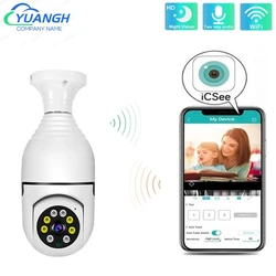 4MP ICSee Smart Home Camera E27 Bulb Two Ways Audio 360 Degree Rotation Security Wireless Indoor WIFI Camera