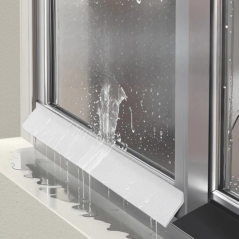 1M Durable Aluminum Alloy Window Rain‑proof Baffle Outer Sill Water‑stop Strip Exterior Door Window Rain Block Barrier