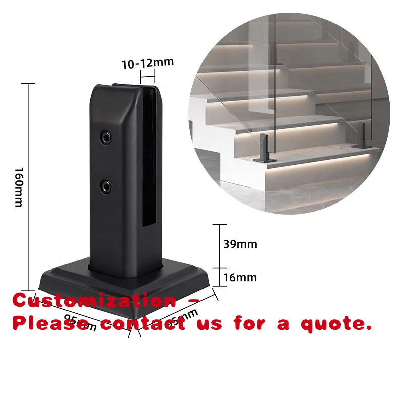 

Современные зажимы для стекла для бассейнов на заказ - Утолщенные колонны из нержавеющей стали - Опоры для стеклянных перил балконов и лестниц - 3 Y