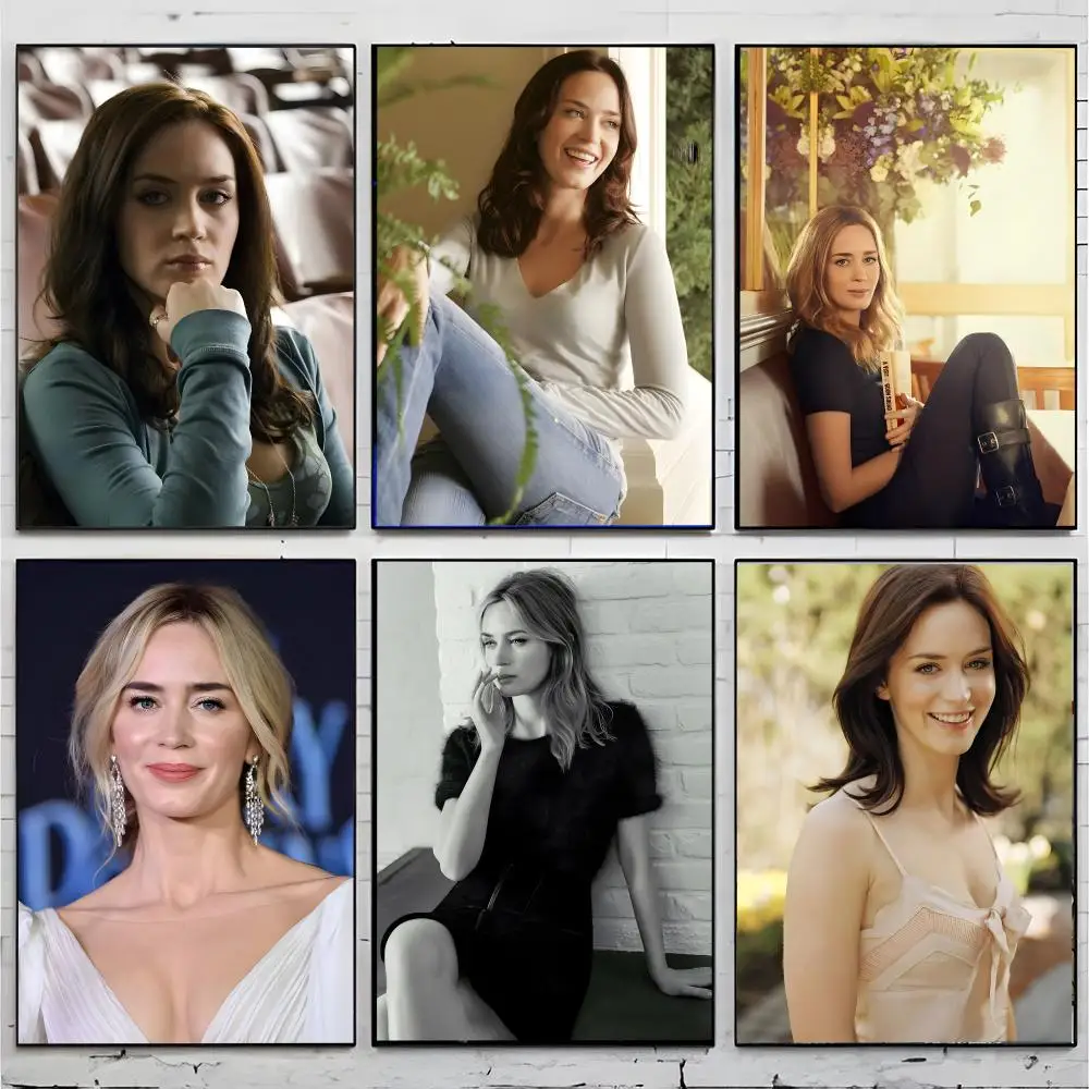 Popular British Actress Emily Blunt Poster Premium Decor Art & Gift for Household Lounge Home Ornaments