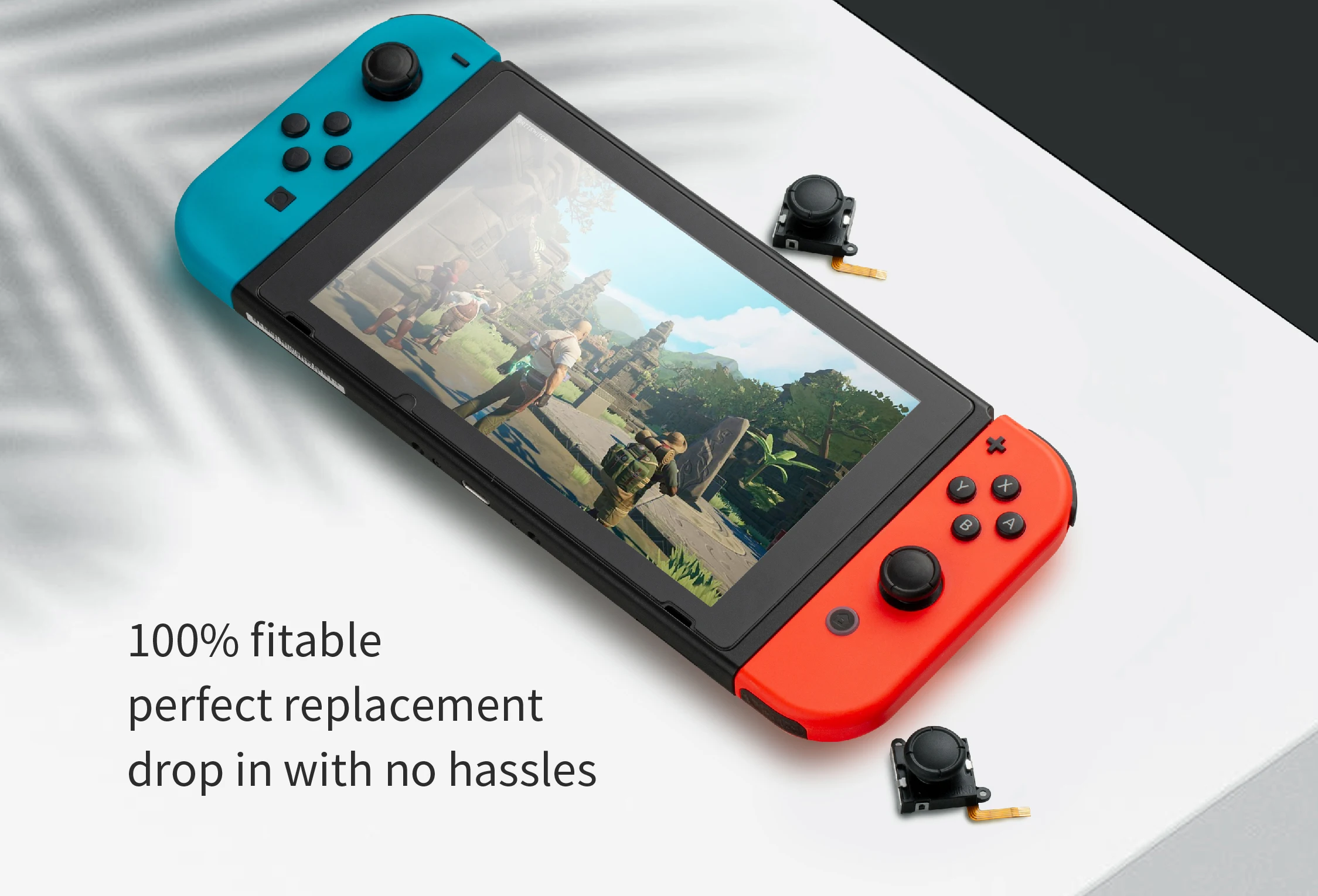 Aknes Gulikit NS40 Hall Joystick para substituição, Sem Vara Eletromagnética Deriva para Nintendo Switch, OLED