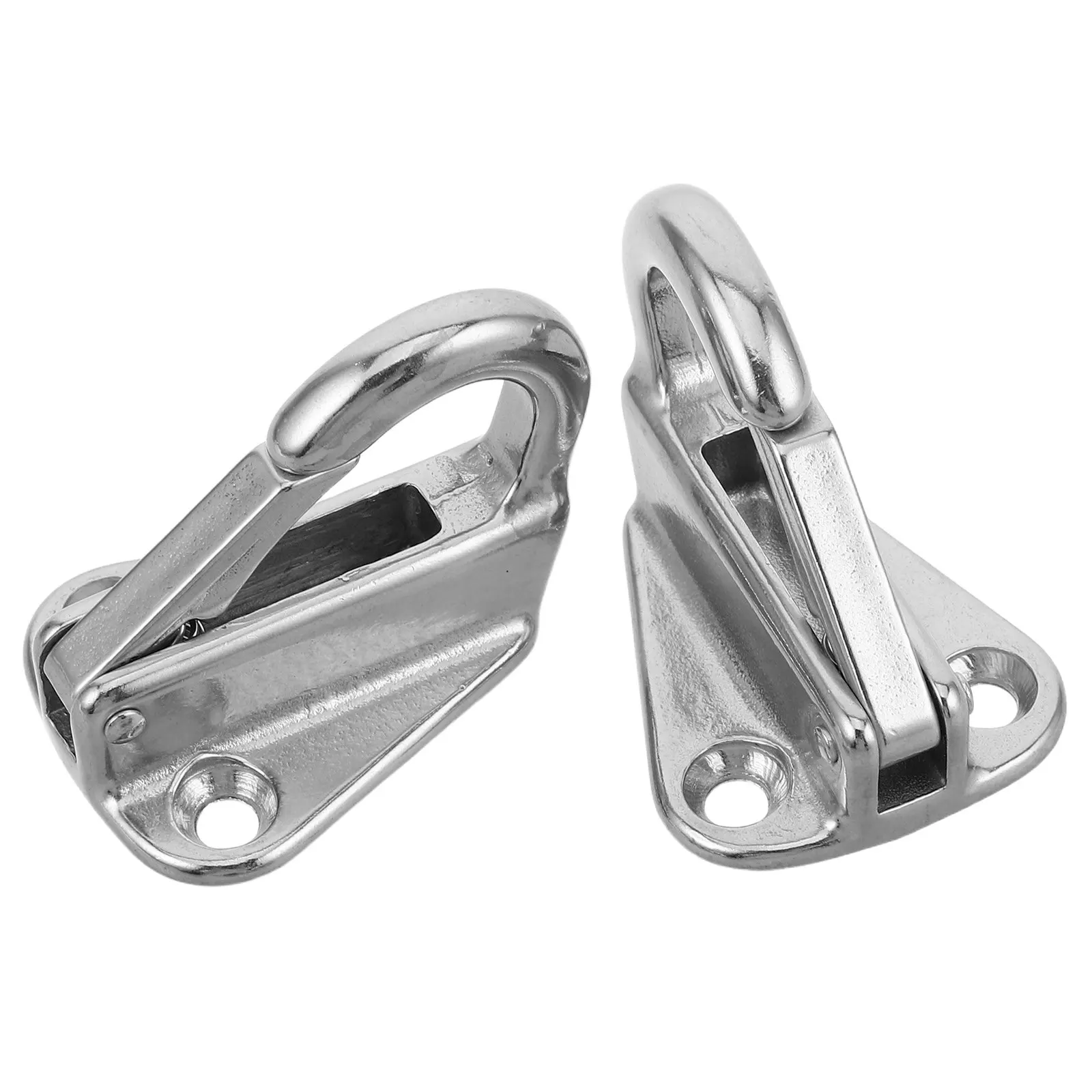 Marine Spring Snap Hooks 2 Sets Stainless Steel Heavy Duty Boat Rope Securing Clips for Trailer Caravan