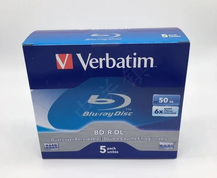 

5 шт Verbatim Blu-Ray диск BD-R DL 50 Гб 6X BDR пустые диски Bluray двухслойные записываемые