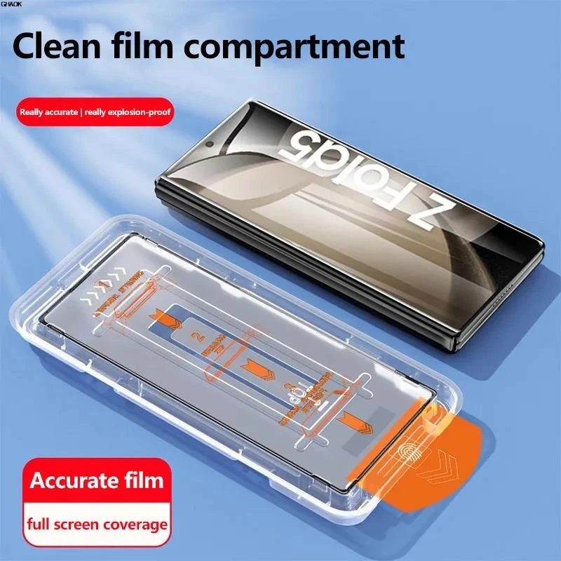 

2 шт. Защитное стекло 9H HD для Samsung Galaxy Z Fold 7 6 5G 5 4 3 2, с легкой установкой и комплектом для автоматического удаления пыли