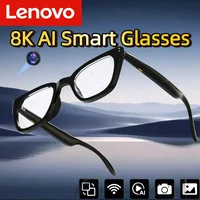 Lenovo-gafas inteligentes manos libres, ligeras, alimentadas por IA, 8K, cámara multifuncional, Bluetooth, llamadas, música, reproductor de voz, traducción