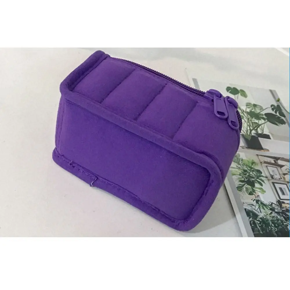 8-Grid Essential Oils Carry Case Shockproof Moisture-proof Cotton Manicure Polish Storage Bag Large Capacity Portable