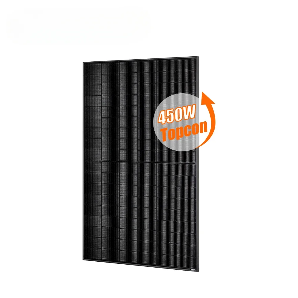 

Pure Black Easy To Install 415w 425w 450w N-type Bifacial Solar Panels For Home Energy Storage Solution