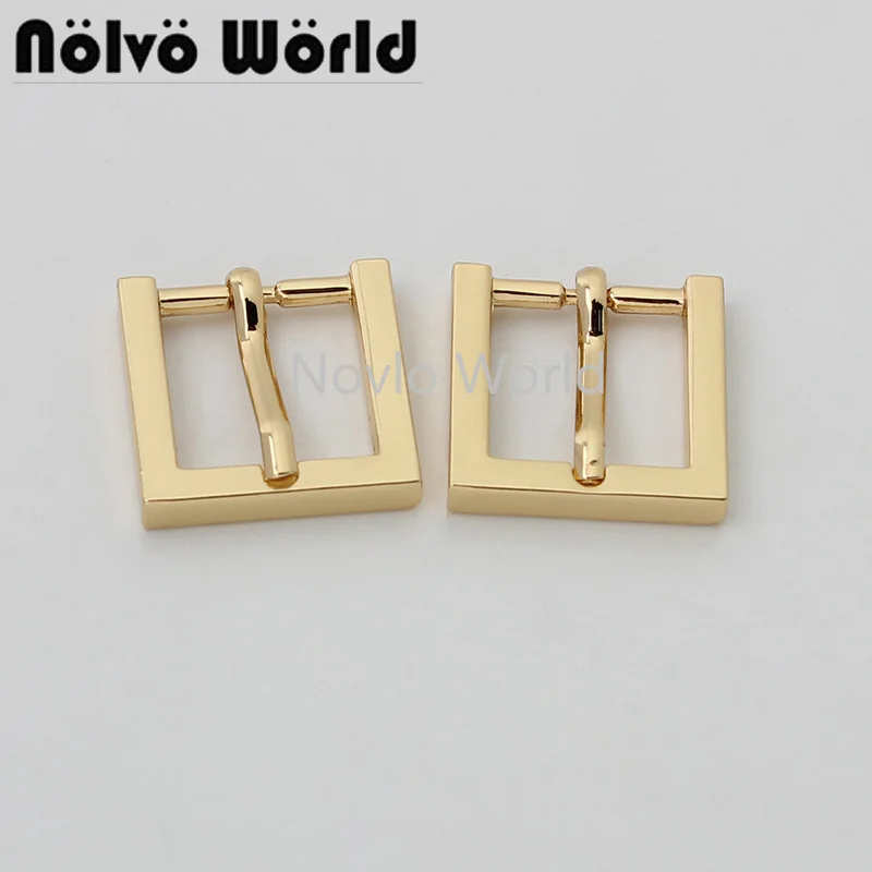 10-50pcs 19*19mm 13mm inner 1/2'' alloy removable pin buckle for man backpack single prong hook purse accessories