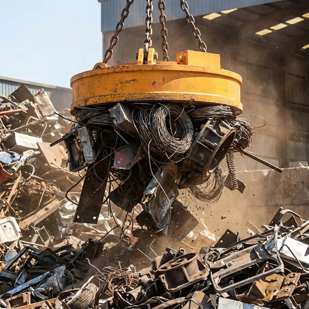 30-50T Excavator Hydraulic Magnet Attachment Heavy Duty Lifting Electromagnet for Industrial Scrap Yard