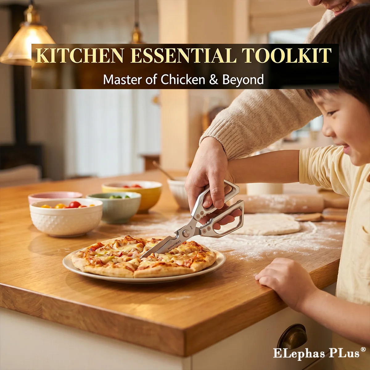High Quality Multifunctional Kitchen Scissors Chicken Bone Scissors Fish Scale Scraper Bottle Opener Walnut Clip Kitchen Knife