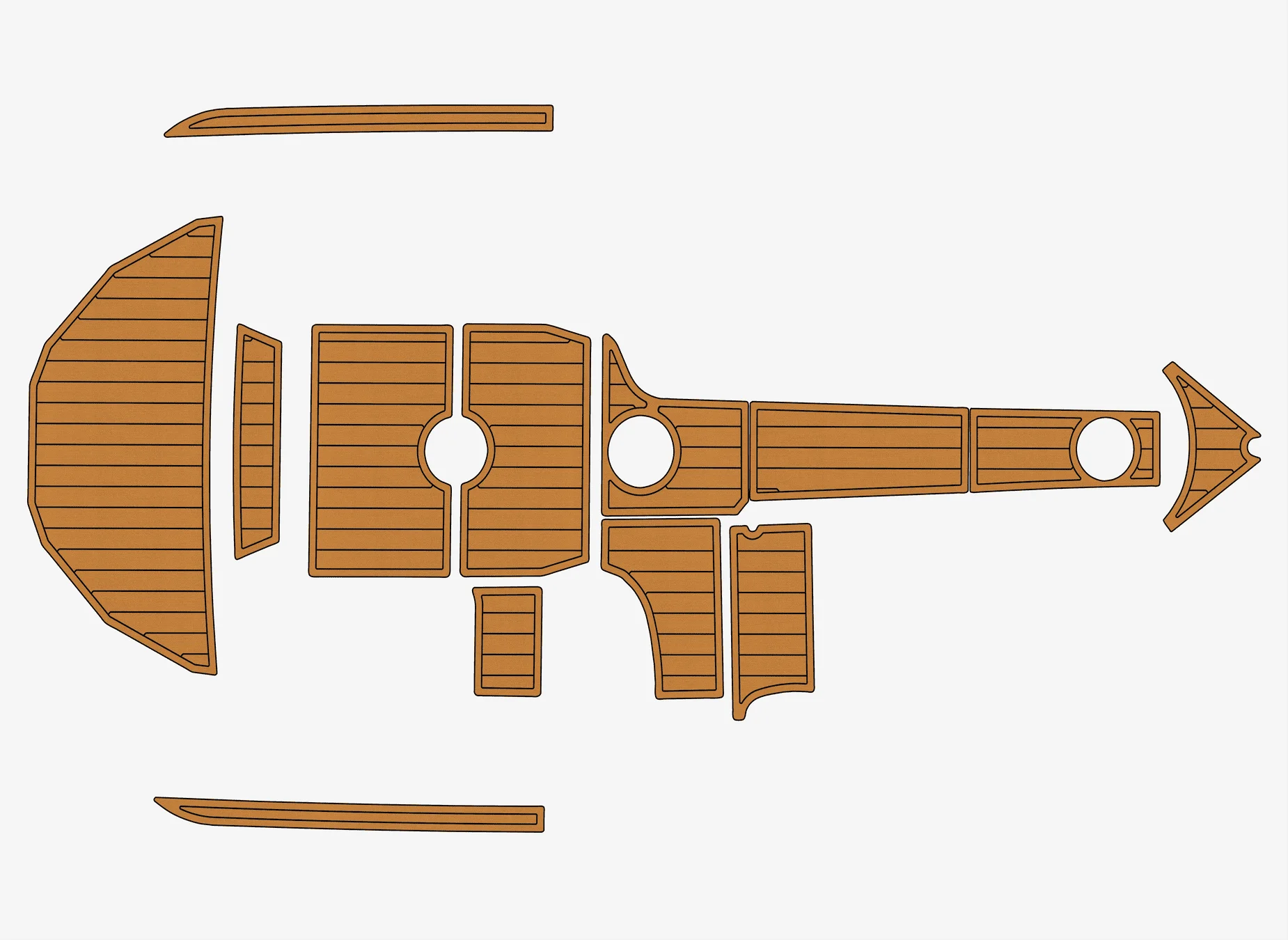 

Нескользящий морской коврик из искусственного тикового дерева из ЭВА, самоклеящийся коврик для яхты, кокпита диаметром 6 мм для 2013 года, Moomba Mobius LSV, настил лодки, простая установка