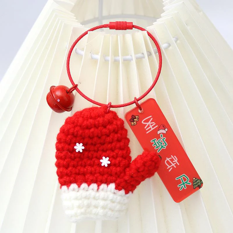 1 Pcs Christmas Themed Knitted Pendant With Woolen Thread Weaving For Santa Claus