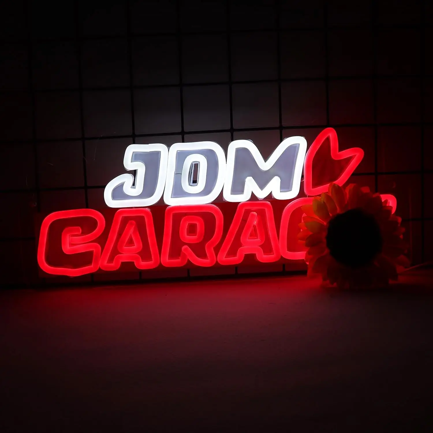 

Неоновая вывеска J.D.M Garage, настенный светильник, USB LED неоновая подсветка для гаража, бара, игровой комнаты, спальни, декоративное освещение, персонализированный подарок.