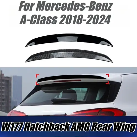Para Mercedes Clase A W177 2018-2023 alerón de techo ala A180 A200 A220 A35 AMG ABS negro brillante accesorios exteriores de estilo de coche
