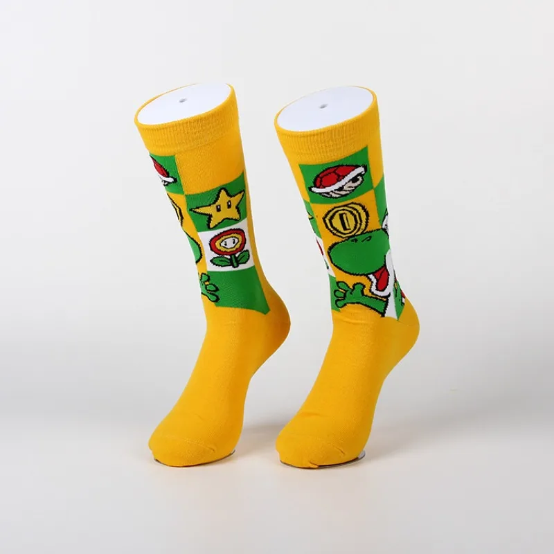 Super Mario Socks Anime Figure Harajuku Men Women Cosplay stockings Casual sport Absorb sweat  Adult long Socks Birthday Gift