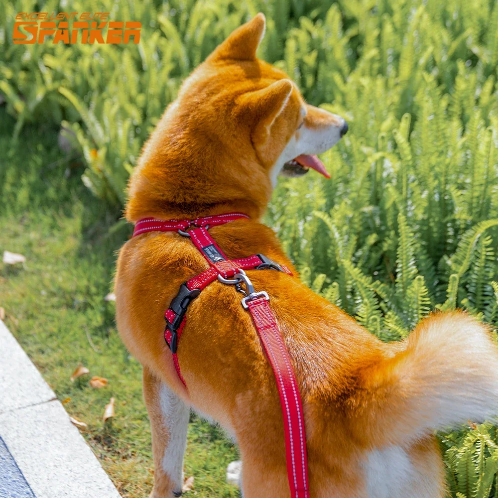 Nylon Dog Harness Vest Reflective Dog Chest Strap Harness Personalized Breathable Adjustable Pet Harness For Small Medium Large