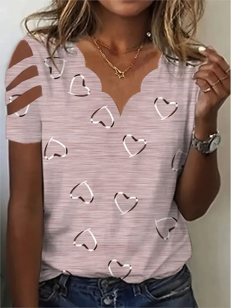 Damen-Kragenhemd mit Reißverschluss und Aufdruck, Sommer 2026 Neuheit, Lässiges Damen-T-Shirt, Modisches Personalisiertes Design, Ausgehöhltes Oberteil