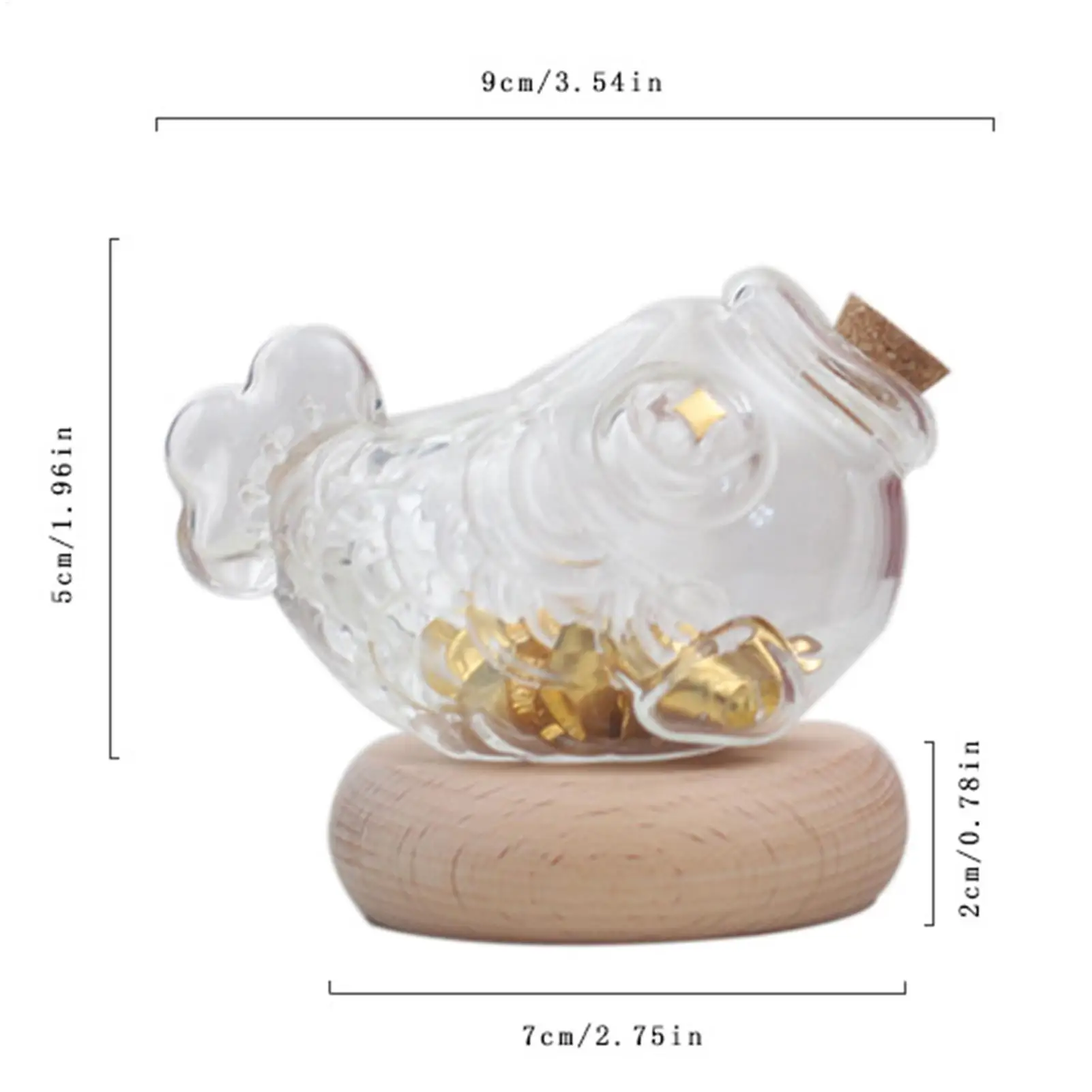 Petite banque d'argent en verre transparent en forme de poisson, pot de stockage d'argent, pièce de monnaie exquise, pot de rangement mignon, décoration pour enfants et adolescents