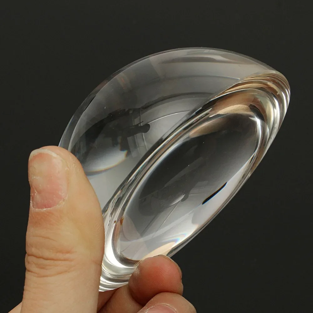 80mm K9 Clear Magnifying Crystal Dome Magnifier Reading Paperweight Hemisphere Semi Ball Crystal Ball