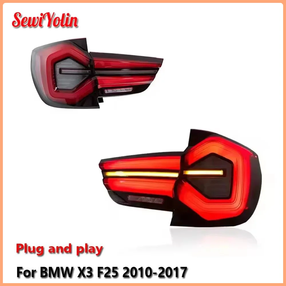 車のテールライト,LEDカーアクセサリー,プラグアンドプレイ,ブレーキ,方向指示器,BMW x3,f25,2010-2017