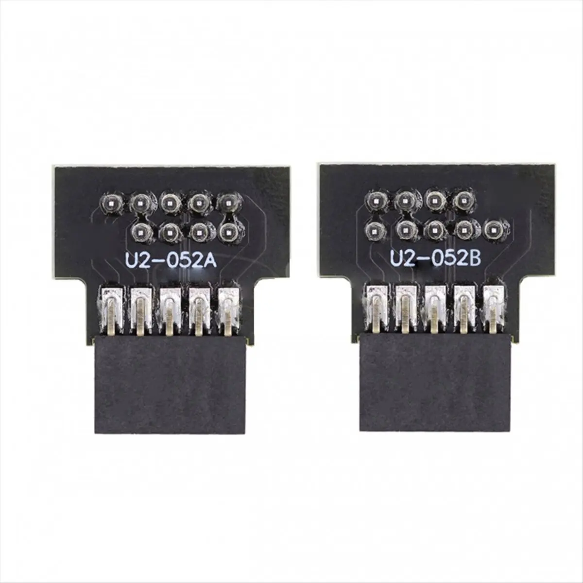 (A01R) 1set Down & Up Angled 90 Degree Male to Female USB 2.0 10Pin 9Pin Header for Motherboard Extension Adapter