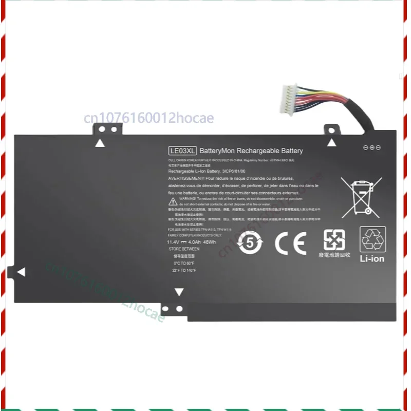 11,4 V 48Wh nueva batería de ordenador portátil LE03XL para HP Pavilion X360 13-S 15-BK 15-W 796356 -005 HSTNN-YB5Q HSTNN-UB60 HSTNN-UB6O TPN-W113