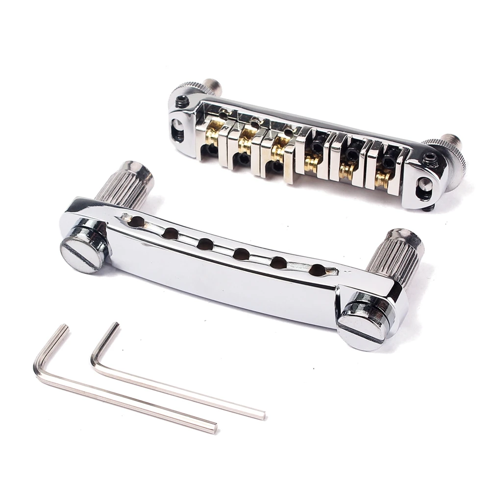 

Roller Tailpiece With Studs For Style Electric Replacement Parts Silver Die-Cast Metal Easy Install Accessories Bridge