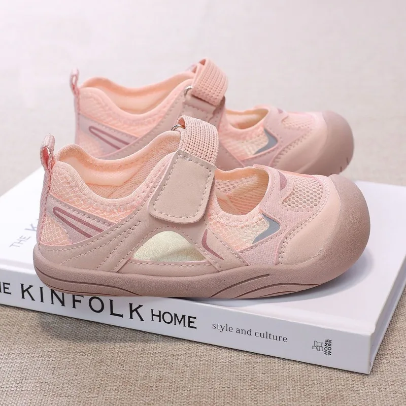 Kids Mesh Breathable Sneakers Summer Toddler Casual Shoes Anti-Slip Soft Sole Children Sports Shoes Boy Girl Running Sandals