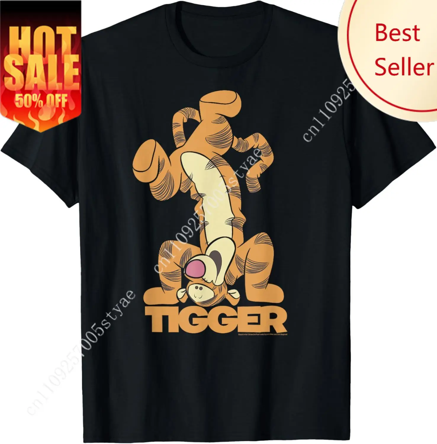

Disney Winnie The Pooh Tigger Upside Down Portrait T-Shirt Small