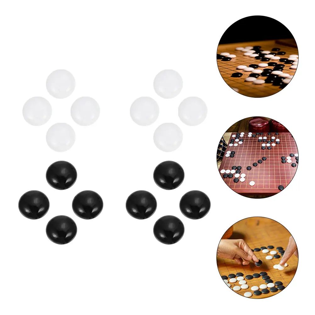 

1Set Ceramic Stones for Glass Go Chess Pieces Educational Board Game Accessories School Learning Ceramic Flat Beads