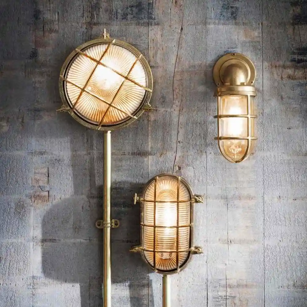 Retro Brass Wall Light Outdoor Waterproof Industrial Style Nostalgic American Courtyard Indoor And Outdoor Store Sign Wall Light