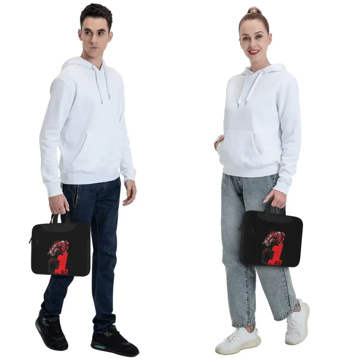 Francesco Bagnaia Number 1 Moto GP Crossbody Laptop Bag Case Computer Bag Resistant Protective Notebook Pouch for Lenovo