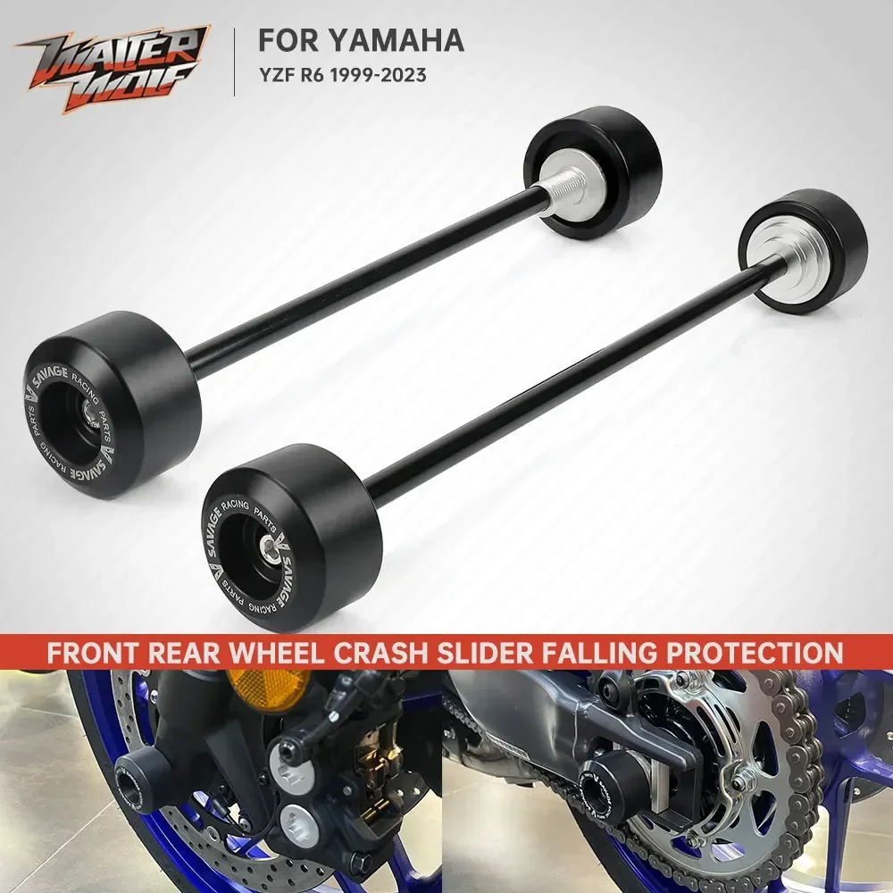 

2025 YZF R6 Front Axle Fork Crash Slider Rear Swingarm Spool Stand Sliders For Yamaha YZF-R6 YZFR6 1999-2024 Falling Protection