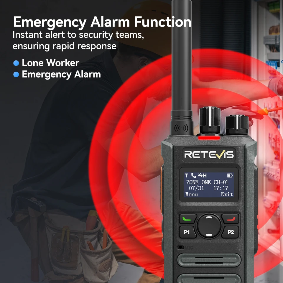 Retevis P3 DMR Zwei-Wege-Radio, schnelles Aufladen, lange Akkulaufzeit, kompaktes, stilvolles, sicheres Walkie-Talkie für Hotels, Schulen, Einzelhandel – Detail 13