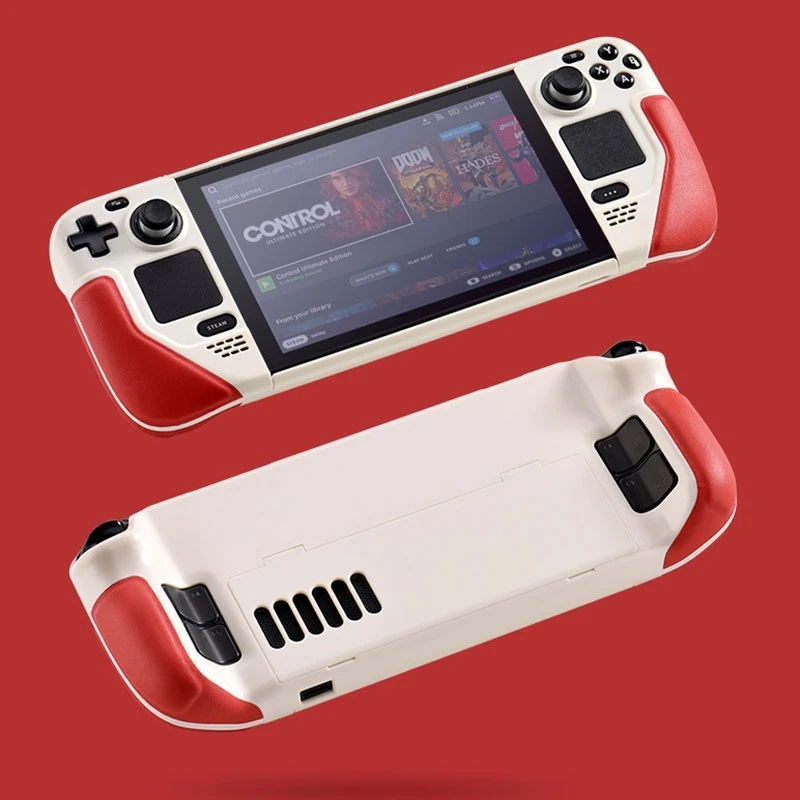 red-printed-steam-deck-accessory-protective-case-first-generation-lcd-oled-universal-protective-cover-with-bracket-hard-shell