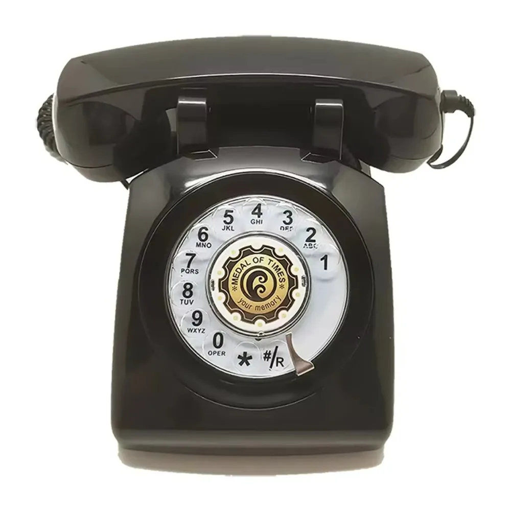 Retro Phone Rotary Dial Telephone Android Landline Phone Cordless Cordless Landline Phone