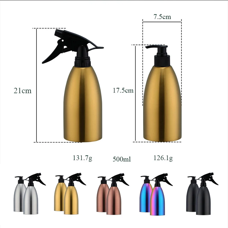 500ml Stainless Steel Oil Spray Lotion Soap Bottle Practical Vinegar Olive Oil Sprayer Soy Sauce Seasoning Bottle BBQ Dispenser