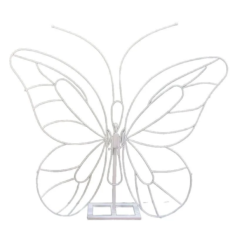 

2024 new butterfly shape background wrought iron event celebration versatile shape flower arrangement shape matching opening