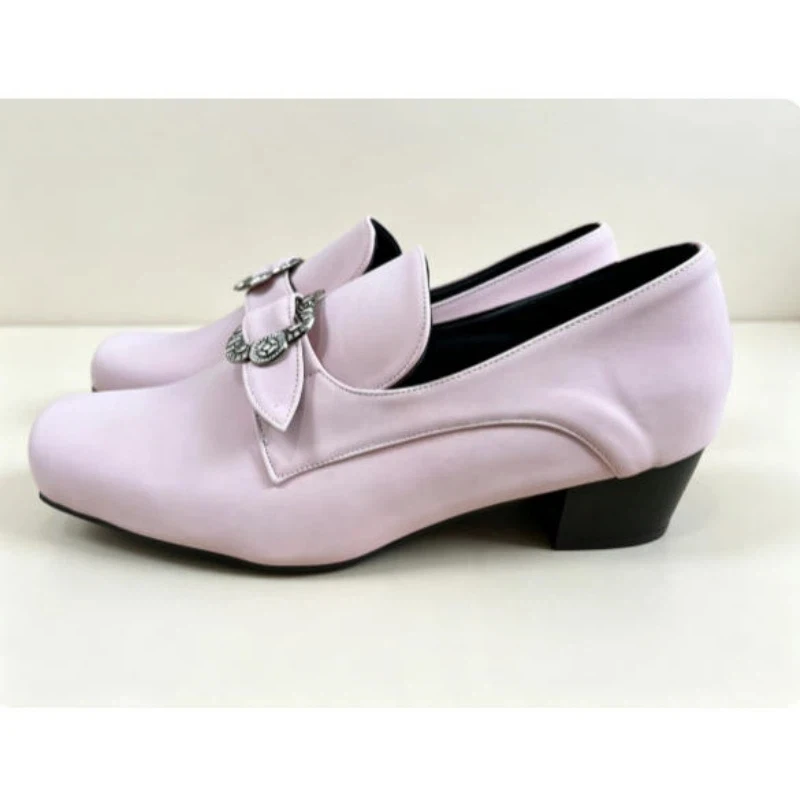 Medieval Renaissance Noble Cosplay Frock Shoes Vintage 18th Century High Heels For Unisex Halloween Fancy Theme Party Shoes New