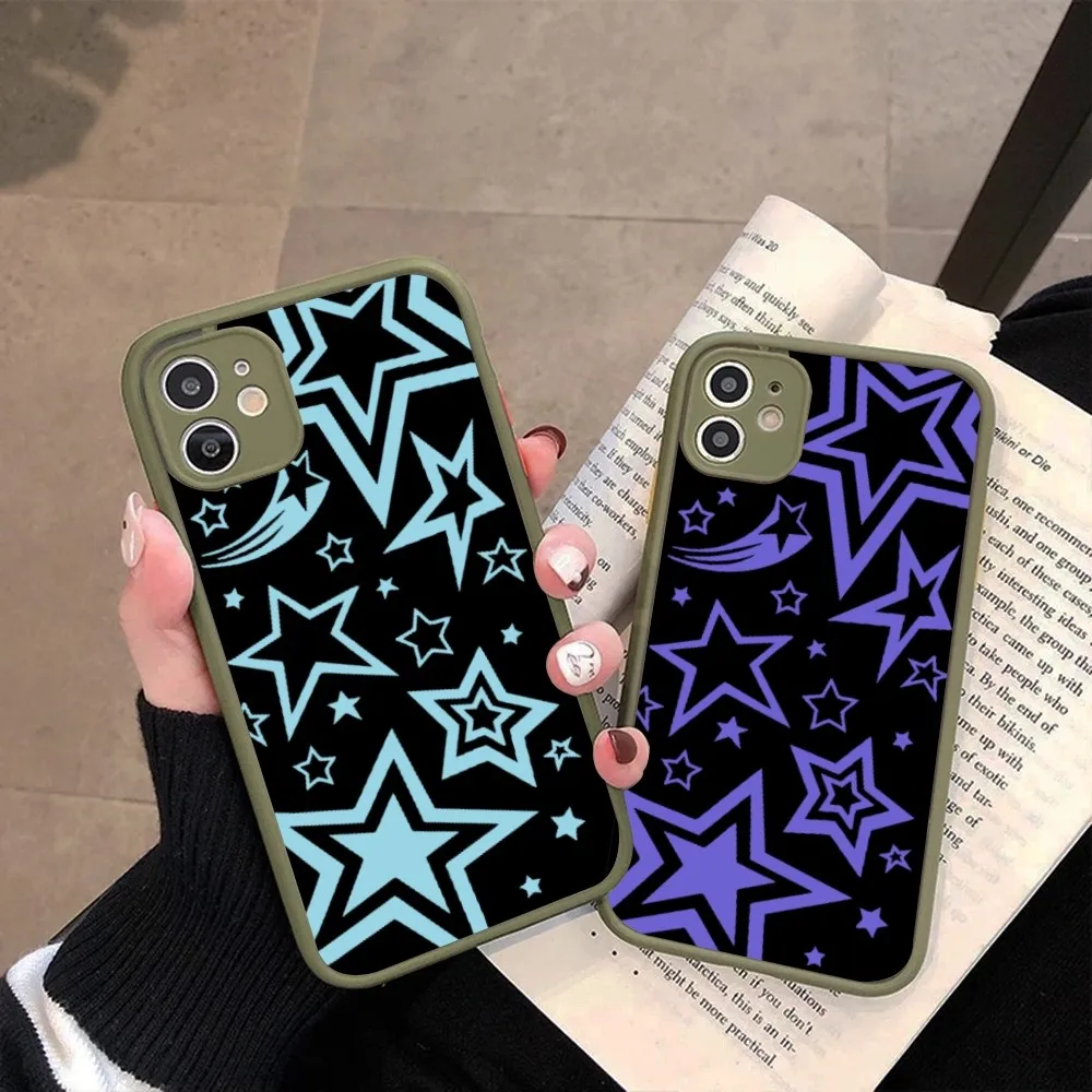 Fashion Super Star Phone Case for iPhone 14 11 12 13 Mini Pro Max 8 7 Plus X XR XS MAX Translucent Matte Cover