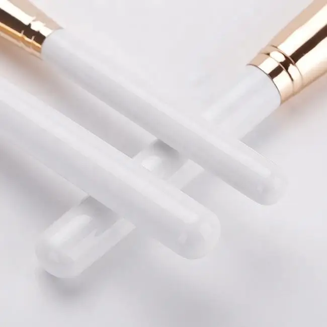 10本組ウール製メイクブラシセット、木製ハンドル付きパウダーブラシ、プロ仕様フルフェイスメイクツールキット、サロンおよび家庭用