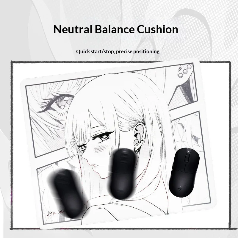 ATK Nana Mid Smooth Mousepad ATK Dream Neutral Balance Mouse Pad 490x420x4mm SOFT FPS Mousepads PC Gamers Custom Office Gift — zdjęcie produktu 4