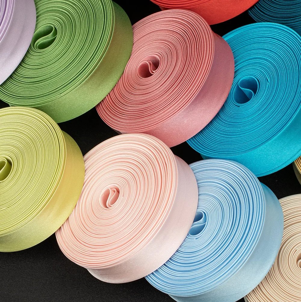 2 cm bügelfreies Schrägband aus Seidenimitat, für Cheongsam, Hanfu, Tang-Anzüge, Kantenbänder, Kleidungseinlagen, DIY-Nähzubehör