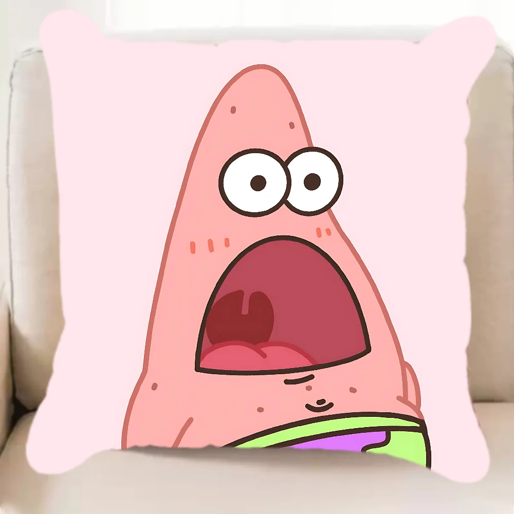 Funny Cartoon S-SpongeBob Pillow Case Elegant Couple Home Living Room Bedroom Decorative Rectangle Pillowcase Sofa Cushion Cover