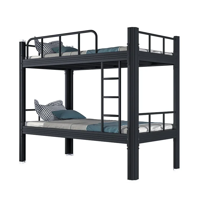 Sichuan school dormitory double-layer iron frame profile bed upper and lower bunk beds, staff dormitory wrought iron double bed