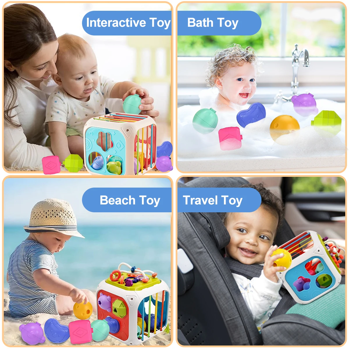 New Colorful Shape Blocks Sorting Game Baby Montessori Learning Educational Toys For Children Bebe Birth Inny 6 12 Months Gift